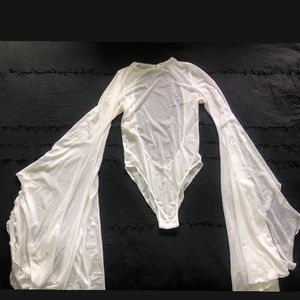 Littlebackdiamond mesh bodysuit